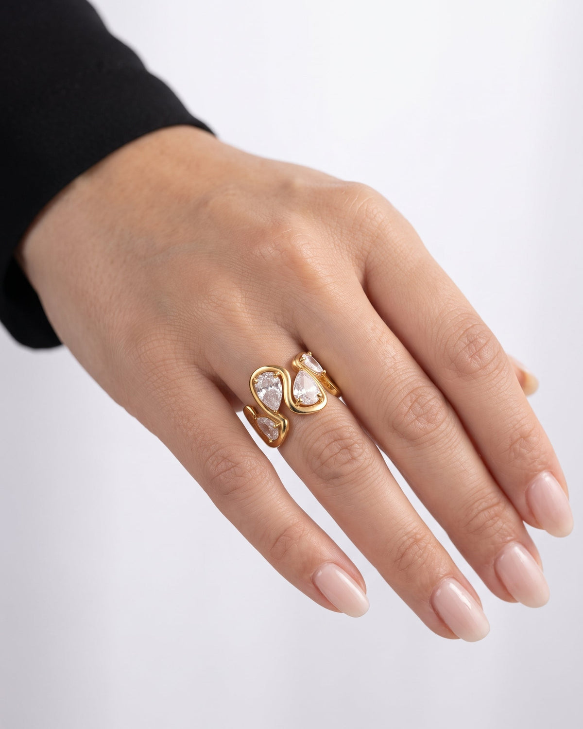 Ariane Pear Crystal Ring