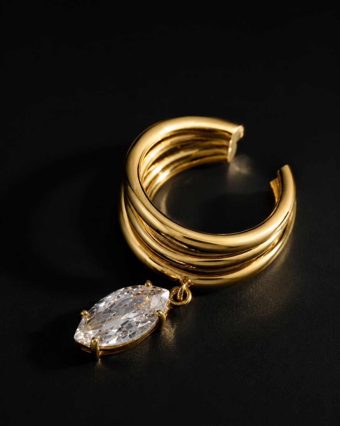 Elyndra Marquise Shaped Right Ear Cuff