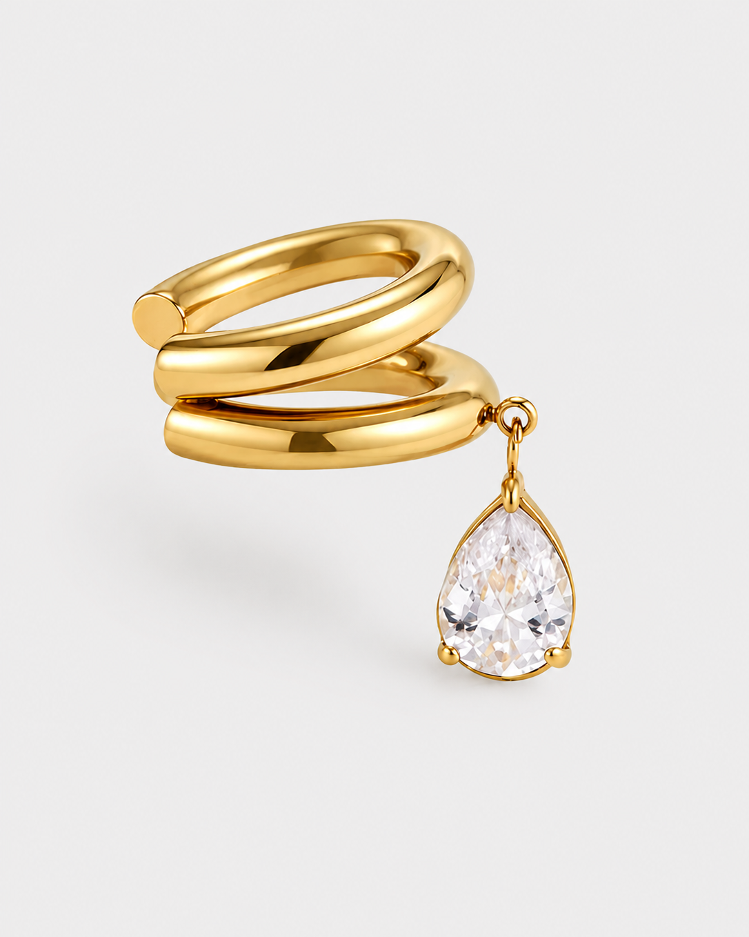 Elyndra Pear Shaped Left Ear Cuff