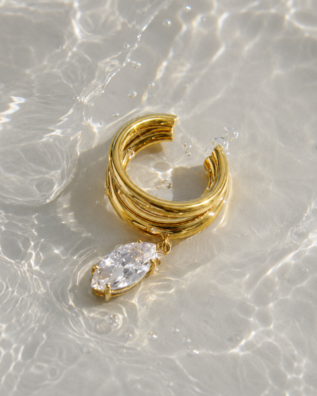 Elyndra Marquise Shaped Right Ear Cuff