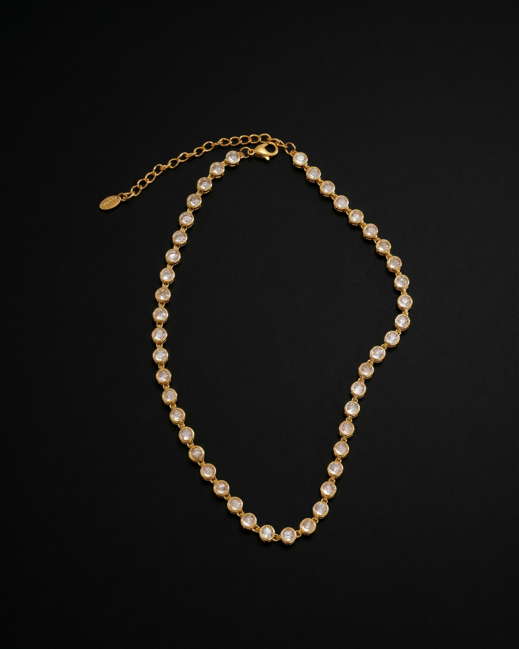 Pearl necklace on a black background