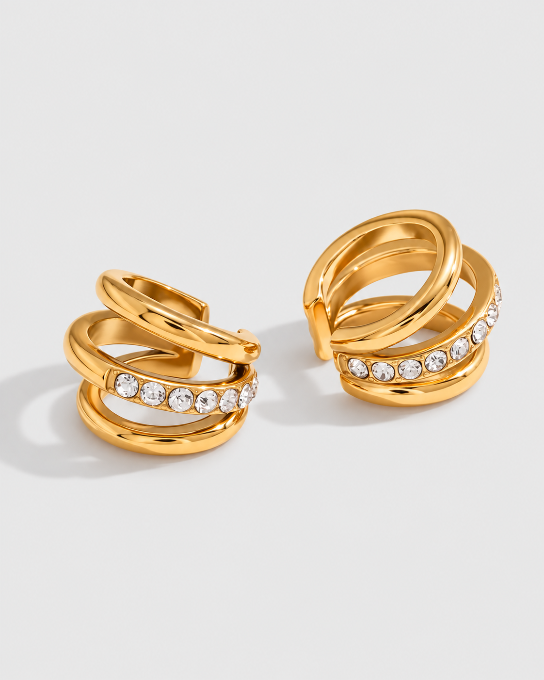 Eliana Crystal Ear Cuffs