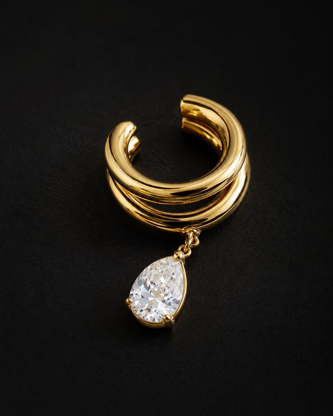 Elyndra Pear Shaped Left Ear Cuff