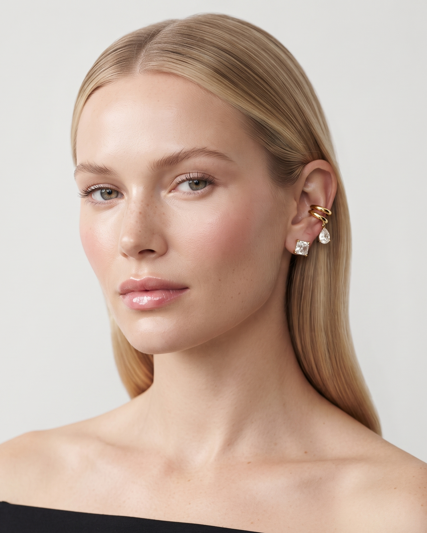 Elyndra Pear Shaped Left Ear Cuff